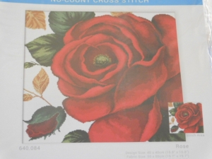 Needle Art World No Count Cross Stitch Kit - Rose